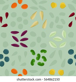 Colorful seeds - vector background