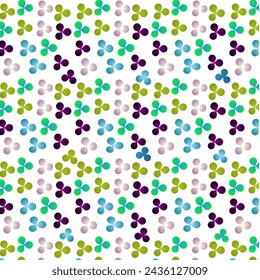 Colorful seemless floral pattern gradeint floral design vector 