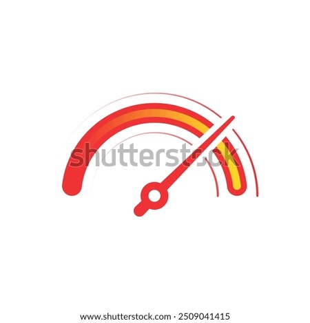 colorful semicircle dial interface. speedometer for the world of education, business, technology, sports