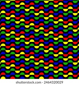 colorido semicírculos patrón sin fisuras con fondo oscuro