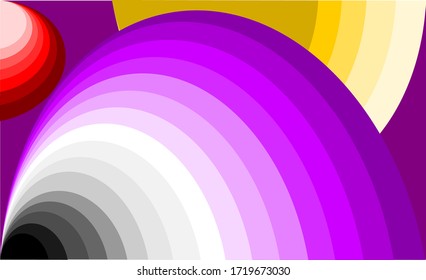Colorful Semicircular blank background - Vector Design Concept