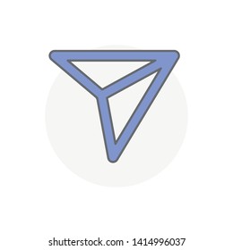 Colorful send vector icon isolated on white background. Direct symbol modern, simple, vector, icon for website design, mobile app, ui. Vector Illustration