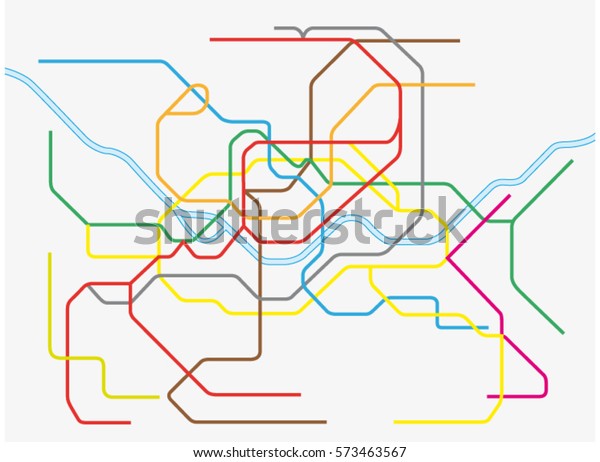 Colorful Seoul Metropolitan Subway Map Stock Vector (Royalty Free ...