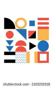 Colorido conjunto de fondos abstractos con formas geométricas, afiche brillante, pancarta, papel pintado, cubierta