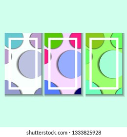 colorful set background for poster and banner design