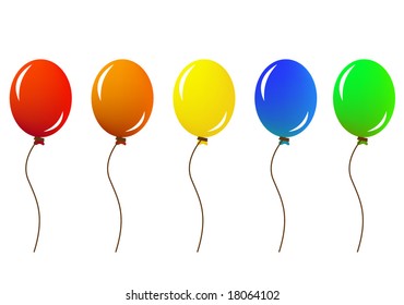Colorful set of balloons vector