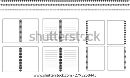 A colorful set of binder notebook memo frames and line elements featuring red, blue, and pink variations. Includes borders, banners, headers, labels, dividers, and memo lines suitable for planners, checklists, schedules, stationery, school materials, office documents, and creative layouts. Vector illustration.