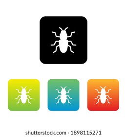 Colorido conjunto de iconos de fallos o insectos