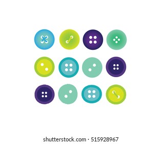 Colorful set of buttons for clothes.