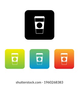 Colorful Set of Coffee Cup Icons