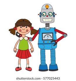 colorful set collection robot