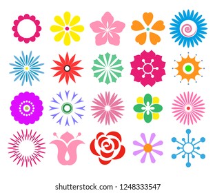 Colorful set of colors. Stylized design elements. Modern Vector Graphics