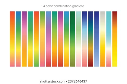 	
A colorful set of different colors with the words 4 color gradient set on it.