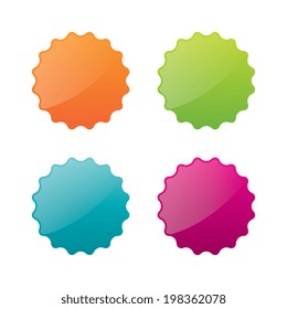 Colorido conjunto de etiquetas vacías