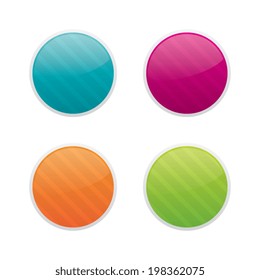 Colorful Set of Empty Round Labels