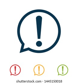 colorful set exclamation sign icon vector illustration