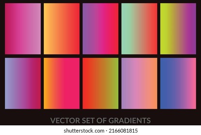 Colorful set of gradients vector design