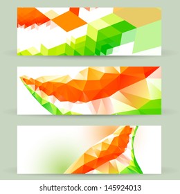 colorido conjunto de encabezados de banderas indias