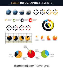Colorido conjunto de elementos infográficos - gráficos, gráficos de tubería