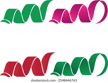 Colorful Set Lines Pattern Celebration Decoration Vector