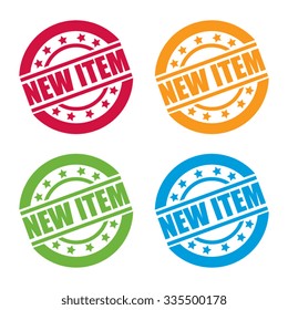 Colorful Set Of New Item Labels