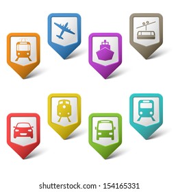 Colorful set pointers for transport
