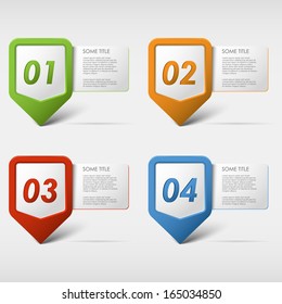 Colorful set progress icons vector