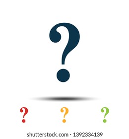 Colorful Set Question Mark Icon Vector Logo Template