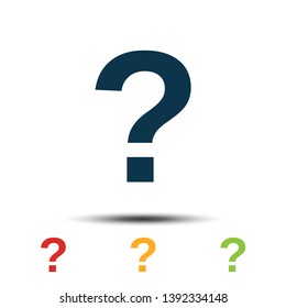 Colorful Set Question Mark Icon Vector Logo Template