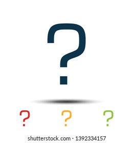 Colorful Set Question Mark Icon Vector Logo Template