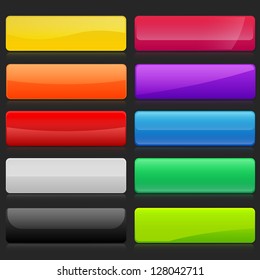 Premium Vector  Plastic colored buttons in modern style blank