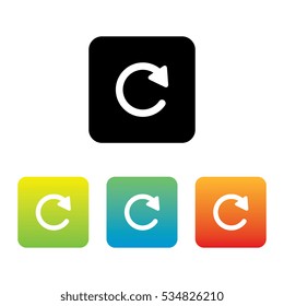 Colorful Set of Refresh Reload or Rotate Icons