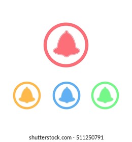 Colorful Set of Ring Circle Bell Icon