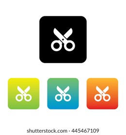 Colorful Set of Scissors Icons