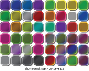 Colorful set in shape vector illustration