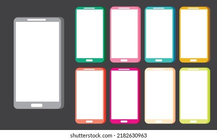  ilustración del vector de smartphone colorido
