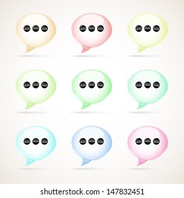 Colorful set of speech bubbles