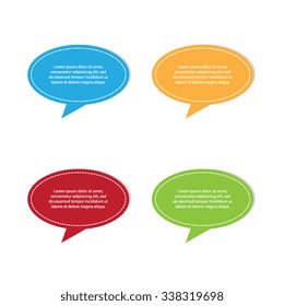 Colorful Set of Speech Bubbles