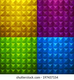 Colorful set of spiky backgrounds.