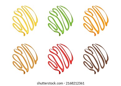Colorful set of topping for ice cream balls. Collection of topping for cake.