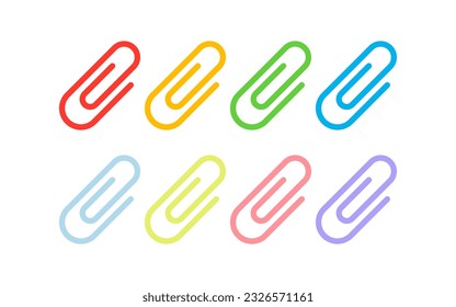 Colorful Set of Vector Paper Clips