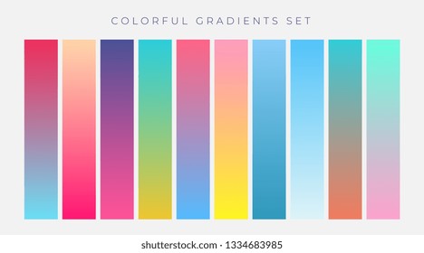 colorful set of vibrant gradients