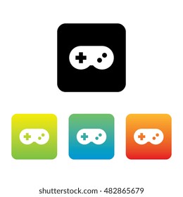 Colorful Set of Video Game Controller Icons