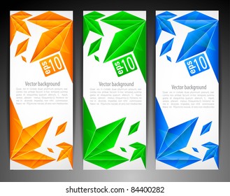Colorful set of web banners