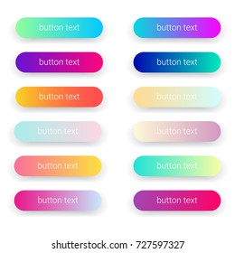 Colorful set of web buttons. Vector illustration eps8.