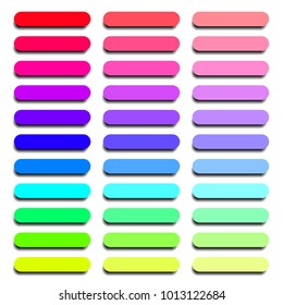 Colorful set of web buttons.vector Illustration
