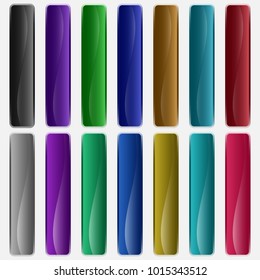 Colorful set of web buttons.vector Illustration