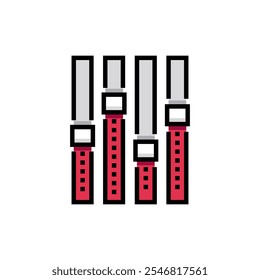 Colorful setting icon. Vector illustration. Isolated on white background