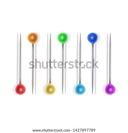 Similar – sewing pin on colorful background