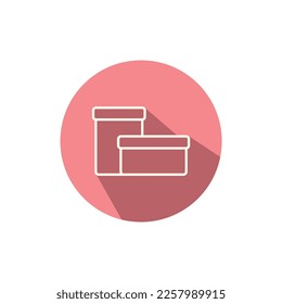 Colorful and Shaded Gift Box Icon Design, Vector Illustration
